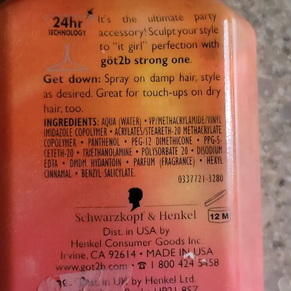 Got2b Styl Tini Strong One 24 Hour Power Grip Spray Gel 250 ml 8.5 oz NEW